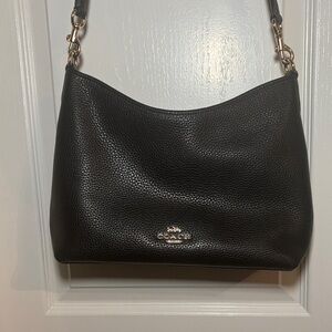 Coach Pebbled Black Leather Laurel Bag